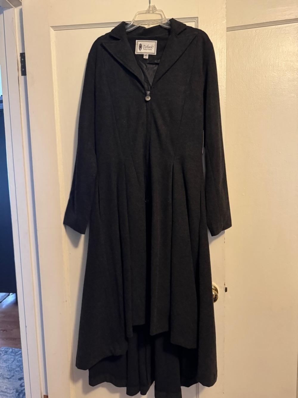 Coldwater Creek “Clare” Black High-Low Coat Dress